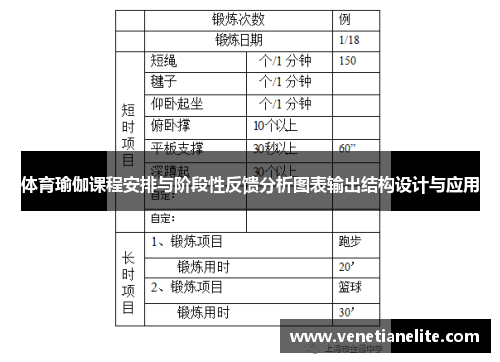 体育瑜伽课程安排与阶段性反馈分析图表输出结构设计与应用